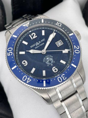 Montblanc - 1858 Iced Sea Diver 300M Automatic Date -, Handtassen en Accessoires, Horloges | Heren, Nieuw