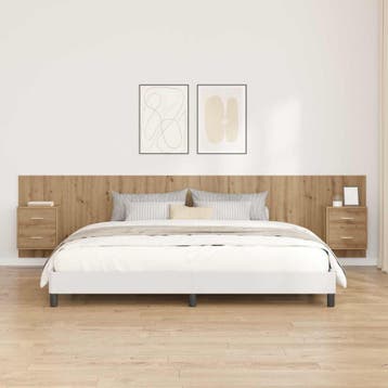 vidaXL Hoofdeinde Met Kast met lade 3 pcs Artisan Eiken, Verzenden, Nieuw