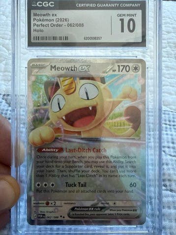 Pokémon - 2 Graded card - Clefairy, Meowth ex 062/088;, Nieuw