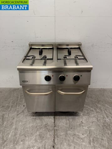 Friteuse double Combisteel en acier inoxydable 2 x 18 litres, Articles professionnels, Verzenden