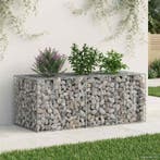 vidaXL Gabion verhoogd bed Zilver, Tuin en Terras, Verzenden, Nieuw