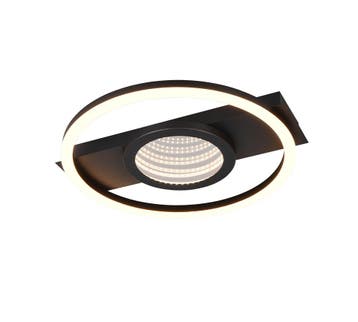 Trio WHEELER plafondlamp | LED | mat zwart | 35 x 33 cm | IP, Verzenden, Nieuw
