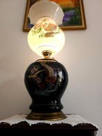 Tafellamp - Porselein, Opaline glas - Vintage tafellamp