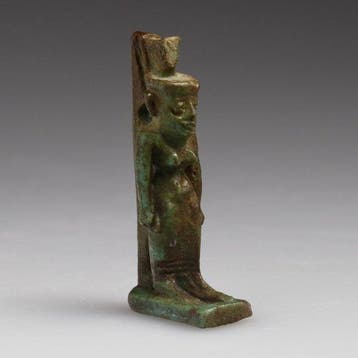 Oude Egypte, late periode Faience Amulet van Neith - 36 mm