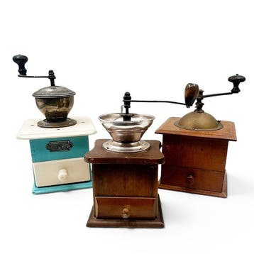 Peugeot, Pe-De - Koffiemolen (3) - Hout, Staal -, Antiquités & Art