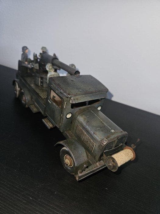 TippCo - Speelgoed Artillerie vrachtwagen - 1940-1950 -, Antiquités & Art, Antiquités | Jouets
