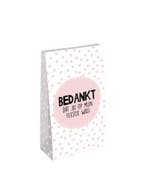 8x Blokzak maat L Bedankt dat jij op mijn feestje was! ROZE, Ophalen of Verzenden, Nieuw, Cadeauzakje