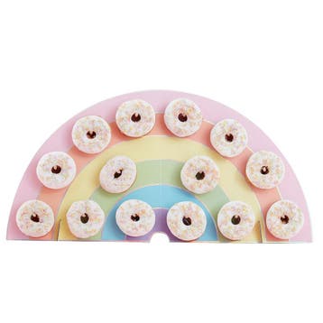Regenboog Tafeldecoratie Donut Standaard 64cm, Verzenden, Nieuw