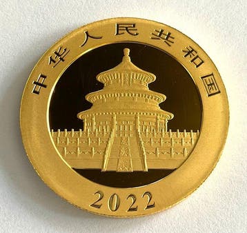 China. 500 Yuan 2022 - Panda - 30 g, Postzegels en Munten
