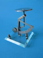 Post/brieven weegschaal - vernikkeld messing, glas, staal -