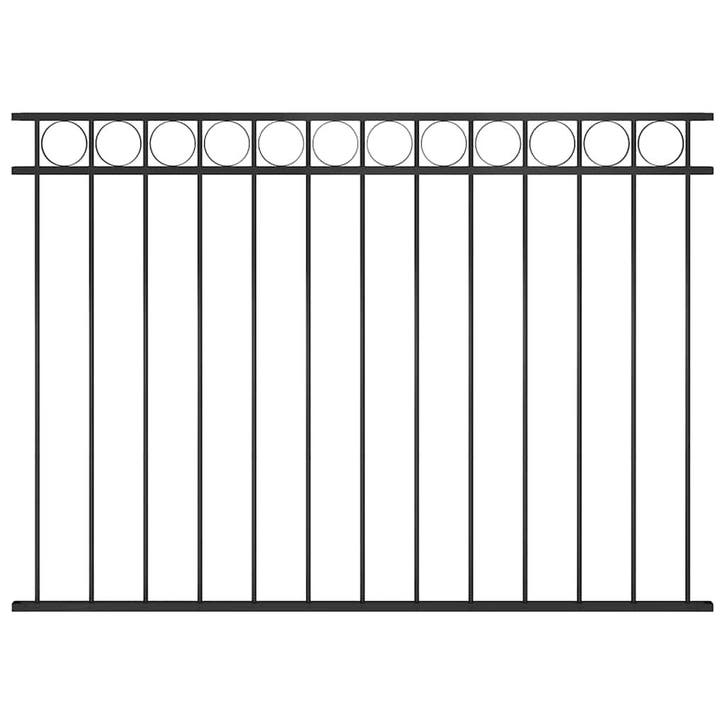 vidaXL Schuttingpaneel ASSEN staal 1,7x1,2 m zwart, Tuin en Terras, Tuinhekken en Hekwerk, Nieuw, Verzenden