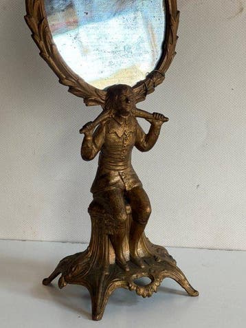 Tafelspiegel- Exclusief “ Psyché “ Franse Miroir -, Antiquités & Art