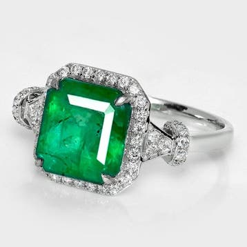 Zonder minimumprijs - Ring - 14 karaat Witgoud, IGI 3,15 ct, Handtassen en Accessoires, Ringen, Nieuw