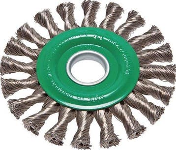 Brosse ronde en acier inoxydable tressée 115X12 mm, Verzenden