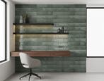 Wandtegel Ragno Feelze Olive Groen Glans 7x28 (Muurtegels), Nieuw, 20 tot 40 cm, 10 m² of meer, Wandtegels