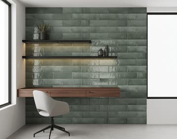 Wandtegel Ragno Feelze Olive Groen Glans 7x28 (Muurtegels), Ophalen of Verzenden, Wandtegels