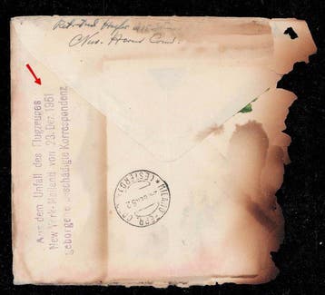 États-Unis 1951 - Vol New York – Shannon – Milan. Accident, Gestempeld