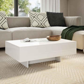 vidaXL Salontafel hoogglans wit, Verzenden, Nieuw