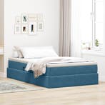 vidaXL Opbergbed met matras met matras Blauw 120 x 190 cm, Verzenden, Nieuw