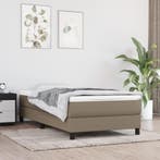 vidaXL Boxspring bed 80x200 cm stof taupe, Verzenden