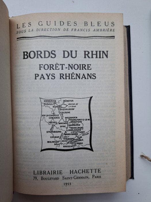 Les Guides Bleus; Marcel Monmarché - Bords du Rhin; Auvergne, Antiek en Kunst, Antiek | Boeken en Manuscripten