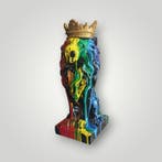 RED - sculptuur, King lion color - 30 cm - Hars - 2026