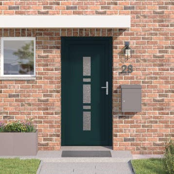 vidaXL Voordeur Antracietkleurig 88 x 200 cm PVC, Doe-het-zelf en Bouw, Deuren en Vliegenramen, Verzenden, Nieuw