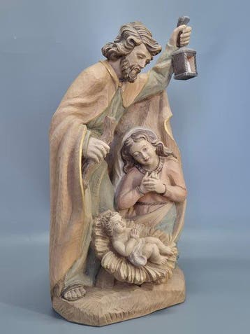 Südtirol - Figuur - Heilige Familie - Handgeschnitzte - 45