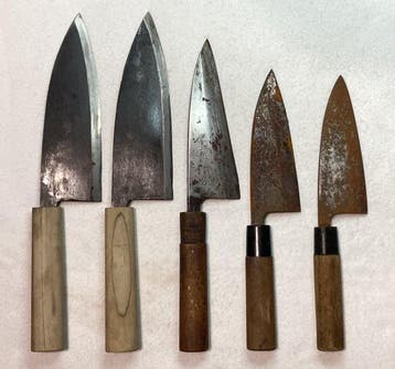 Vintage Japanese Knife Set of 5 – OK - Keukenmes -