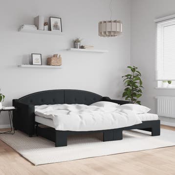 vidaXL Slaapbank met onderschuifbed en matrassen 90x190 cm, Verzenden