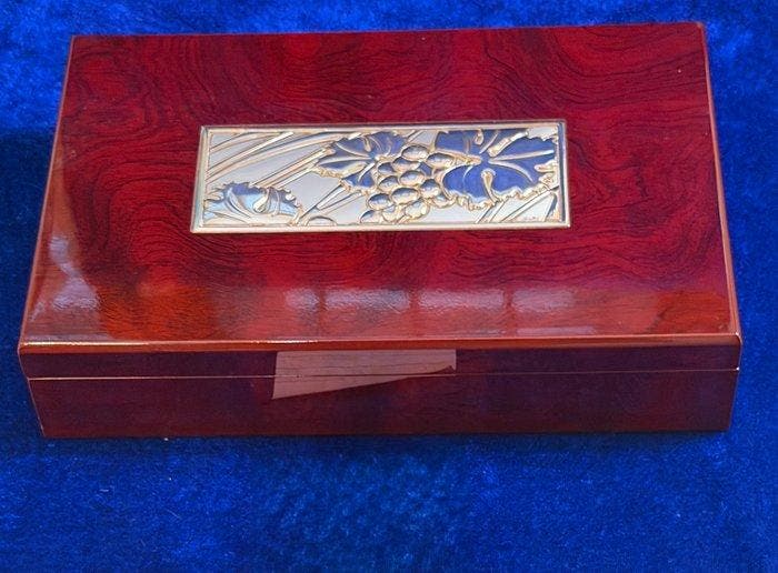 ARDE - Boîte - Argent laminé de qualité, Bois burl (style, Antiquités & Art, Curiosités & Brocante