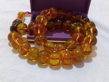 Chapelet - Ambre - 1970-1980 - Chapelet de perles de prière