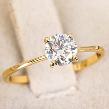 Zonder minimumprijs - Ring - 14 karaat Geel goud - 0.70ct.