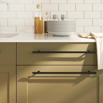 vidaXL Handvatten 5 st 320 mm roestvrij staal zwart, Verzenden, Nieuw