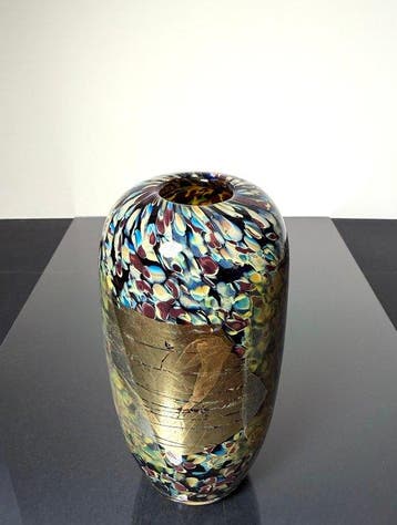 Maxence Parot - Vaas - Unieke vaas met opaline kleuren in, Antiek en Kunst, Antiek | Glaswerk en Kristal