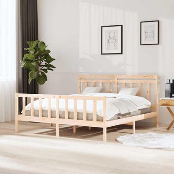 vidaXL Bedframe massief hout 160x200 cm, Verzenden