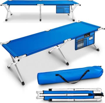 Veldbed - 1 Persoons - Kampeerbed - Stretcher - 210x72 - Bla, Verzenden, Nieuw