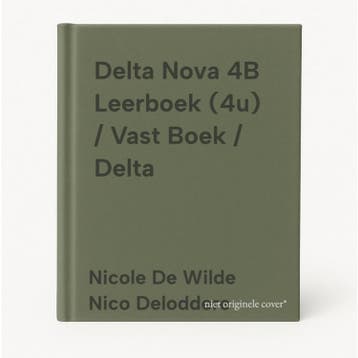 Delta Nova 4B Leerboek (4u) / Vast Boek / Delta, Livres, Verzenden, Nicole De Wilde Nico Deloddere