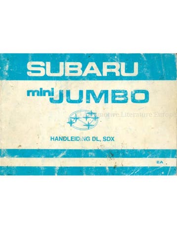 1983 SUBARU MINI JUMBO INSTRUCTIEBOEKJE NEDERLANDS