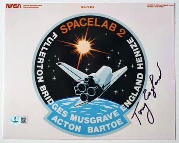 NASA Anthony England handtekening, foto met Beckett COA -