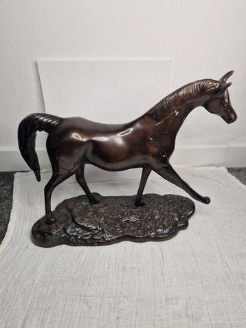 Statue, Groot Bronzen paard - 27 cm - Bronze