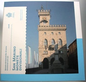 3,88 Euro,munten set 1 Cent-2 Euro 2026 San Marino Republik, Postzegels en Munten, Verzenden, België