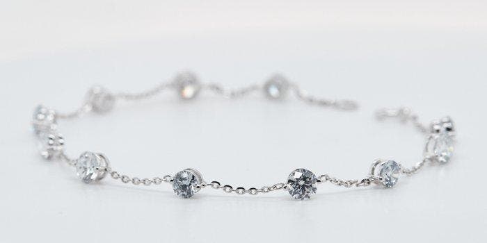 Zonder minimumprijs - Armband - 14 karaat Witgoud - 2.89ct., Bijoux, Sacs & Beauté, Bracelets