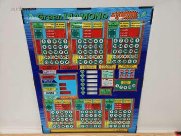 Originele frontplaat van bingo- en spelautomaat....