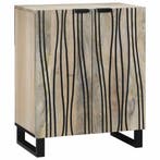 vidaXL Dressoir Wit 60 x 33,5 x 75 cm Massief Mango Hout, Huis en Inrichting, Kasten | Dressoirs, Verzenden, Nieuw