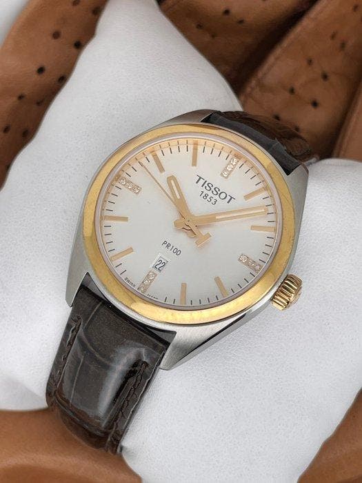 Tissot - PR100 Diamonds Lady - Zonder minimumprijs -, Handtassen en Accessoires, Horloges | Heren