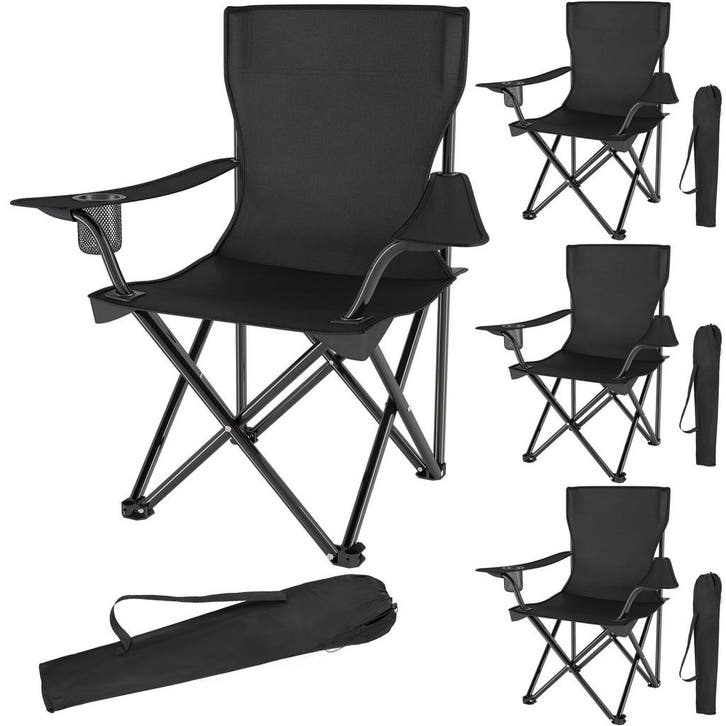 tectake Kampeerstoelen Gil - Set van 4, Caravanes & Camping, Accessoires de camping, Envoi