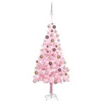 vidaXL Kunstkerstboom met verlichting en kerstballen 120 cm, Diversen, Verzenden, Nieuw