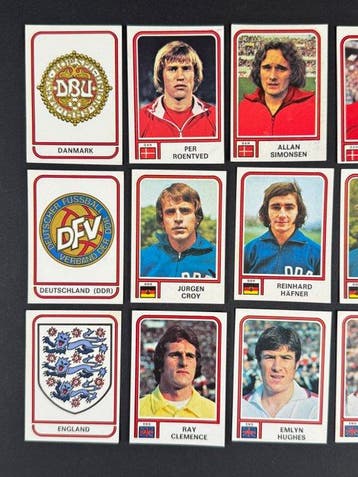 1978 Panini Argentina 78 World Cup, - Denmark, Germany DDR,, Nieuw