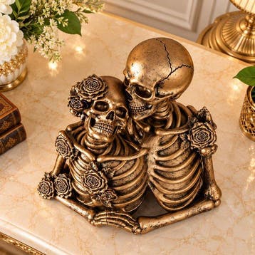 Beeldje - Romantic Skeleton Couple Figurine - Hars, Antiek en Kunst